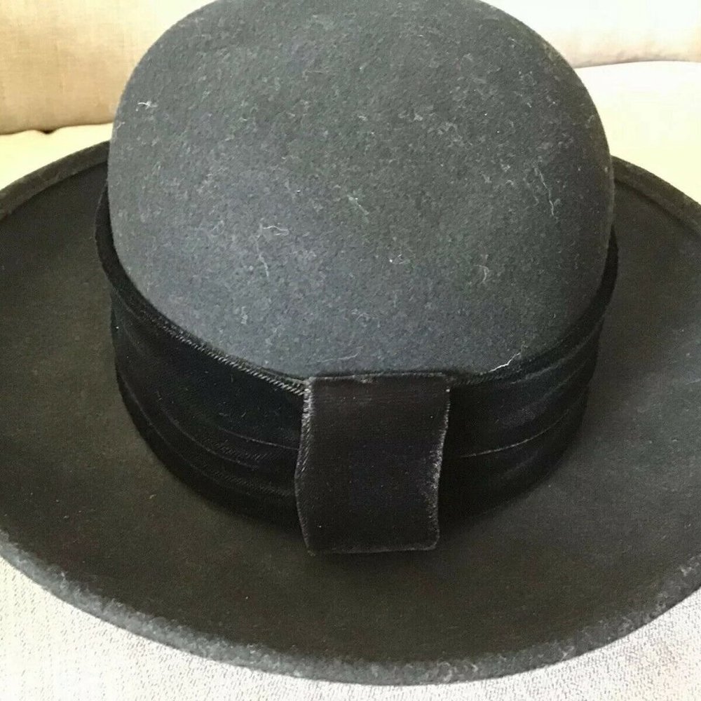 LiteFelt Women's Hat Black Wool Fedora